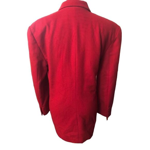 Ellen Tracy Linda Allard red wool cashmere blend fully lined red blazer size 12 - Picture 8 of 8